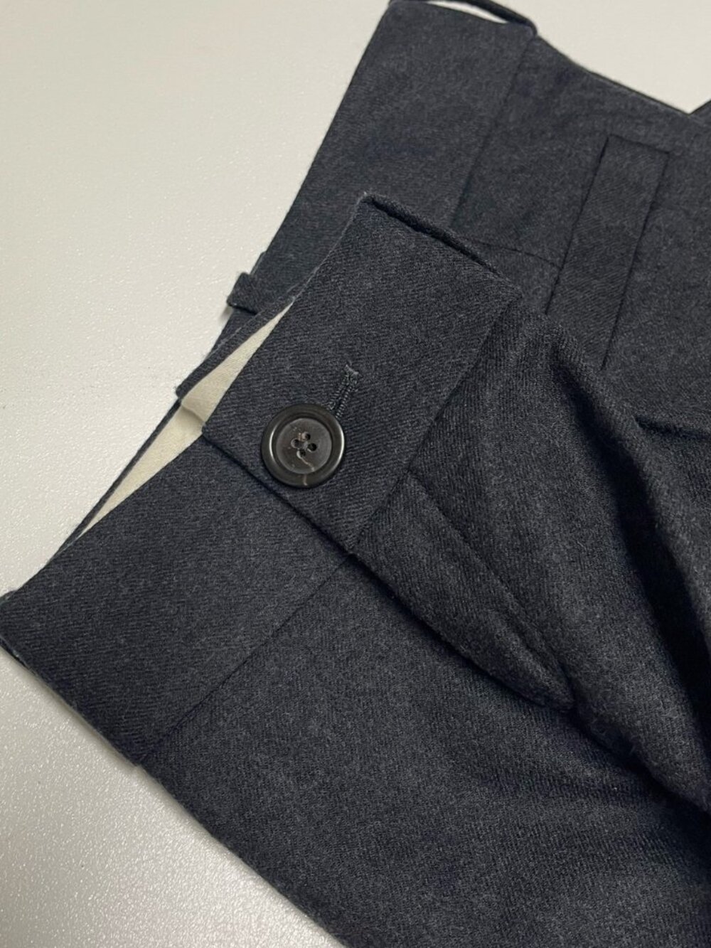 BANANA REPUBLIC Y2K Wool Jackson Fit Charcoal Grey Stretch Dress Pants - Picture 7 of 12
